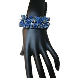 Genuine Lapis Stretch Bracelet 