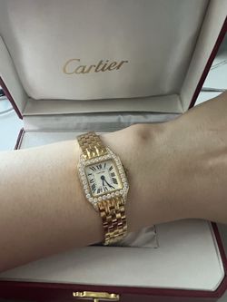 Cartier Santos demoiselle 22mm gold plated