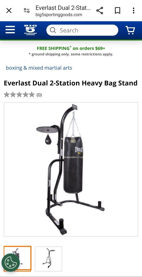 Lightly Used Everlast Heavy Bag And Speed Bag W/ Dual Heavy Bag Stang