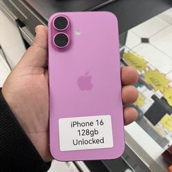 Pink iPhone 16 Unlocked. Cash Or $50 Down W Approval 