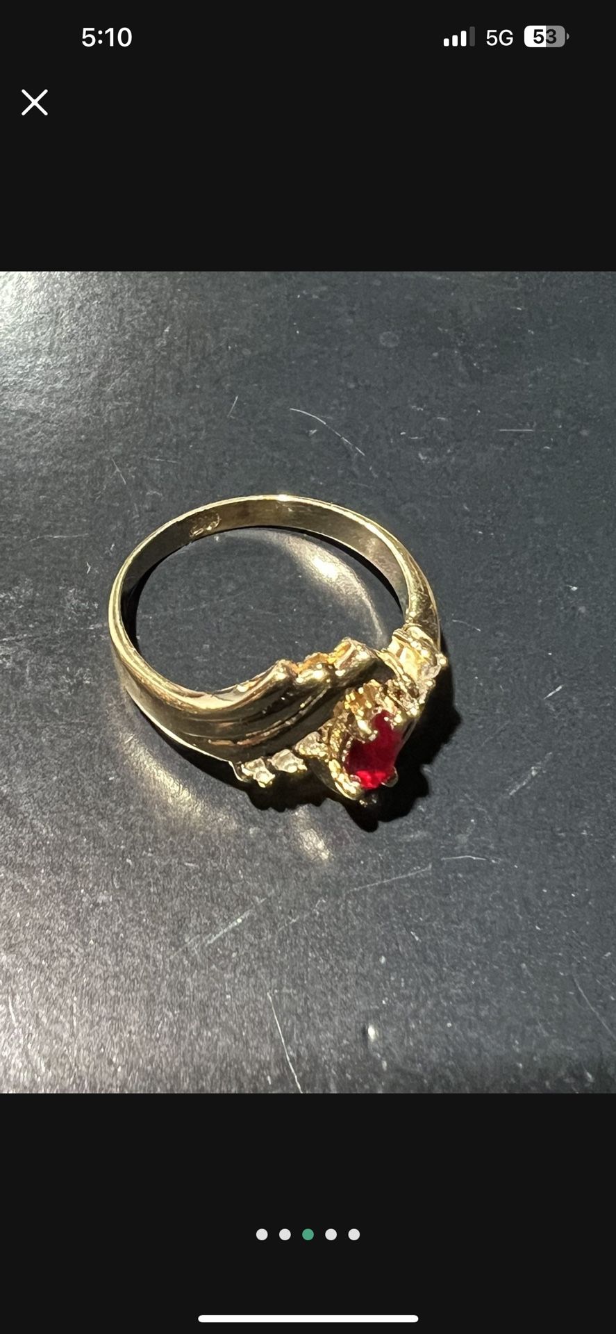 BEAUTIFUL CUSTOM JEWELRY RING SIZE 7.5