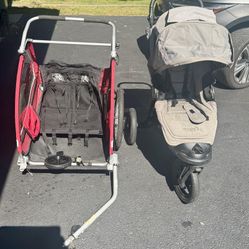 Stroller/Jogger AND  Two Person Bike trailer $75 For both