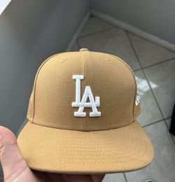 Los Angeles Dodgers Tan Khaki Fitted Hat Size 7 1/8 / Gotta Color Piel De Los Dodgers Cerrada 7/18