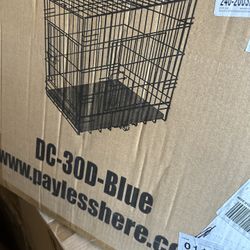 Blue Wire Dog Crate