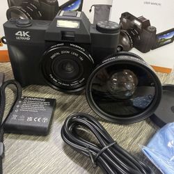 HOM 4K VLOG CAM WITH INTERCHANDABLE LE S 