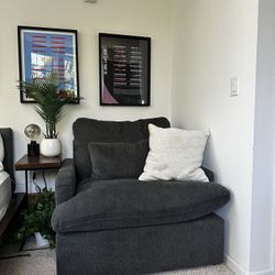 Comfy Oversized Grey Armchair (Living Spaces)