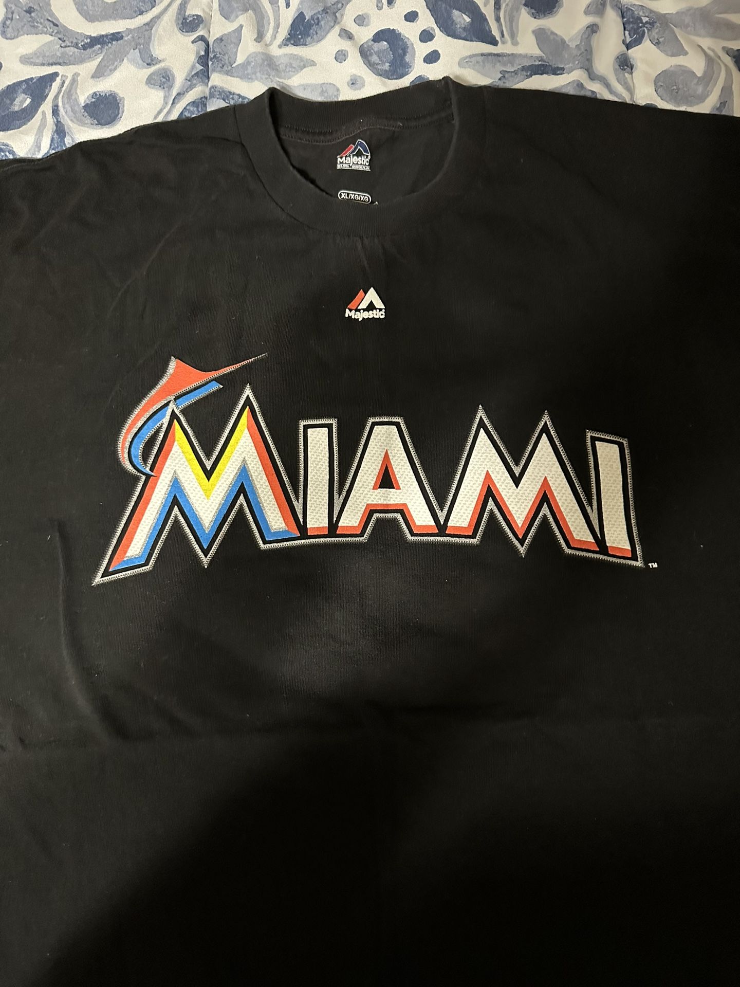 Christian Yelich Majestic Miami Marlins Shirt