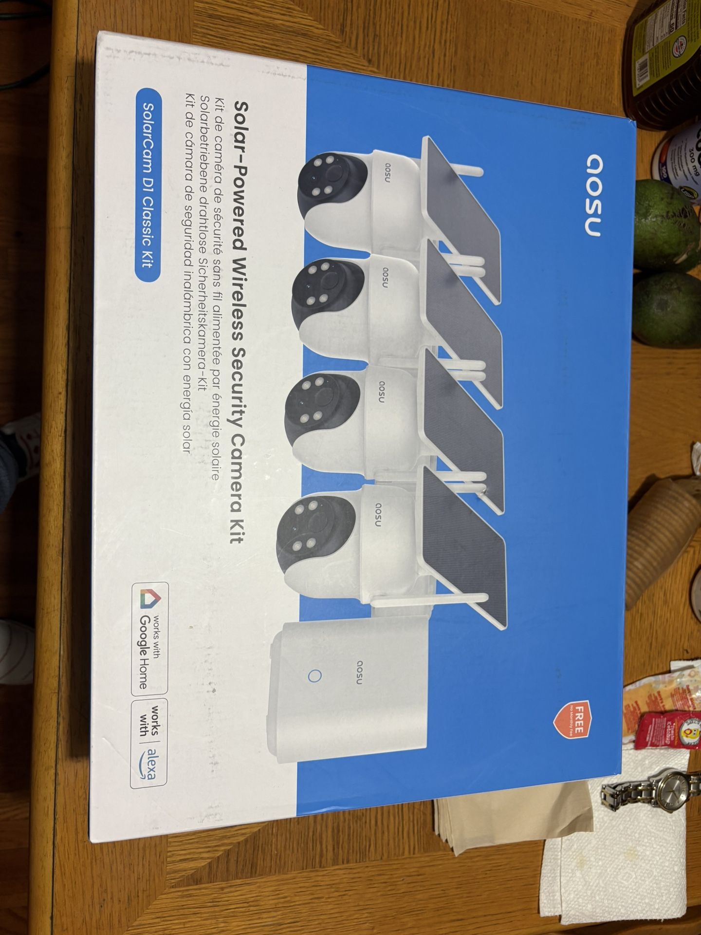 Solar-Powered Wireless Security Camera Kit