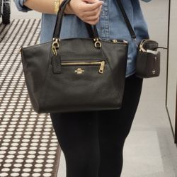Coach Black Leather Satchel Pristine Condition