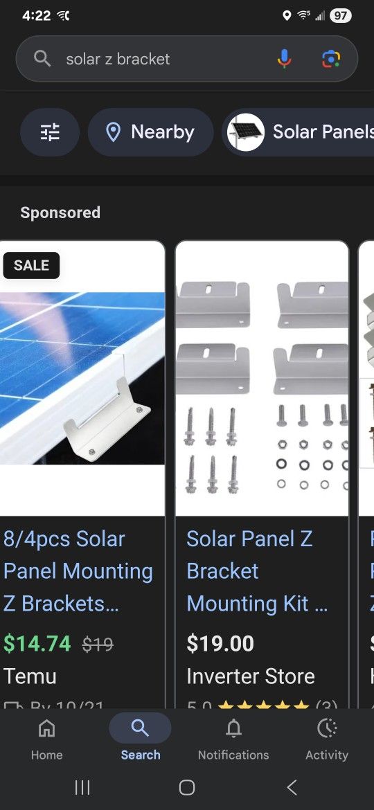 Solar Panel Mounting Brackets