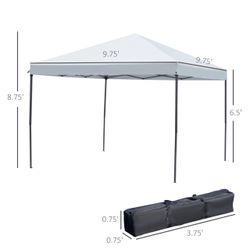 🔥 Outsunny10' x 10' Pop Up Gazebo with Four Detachable Mesh Walls for party, Cream White$100
