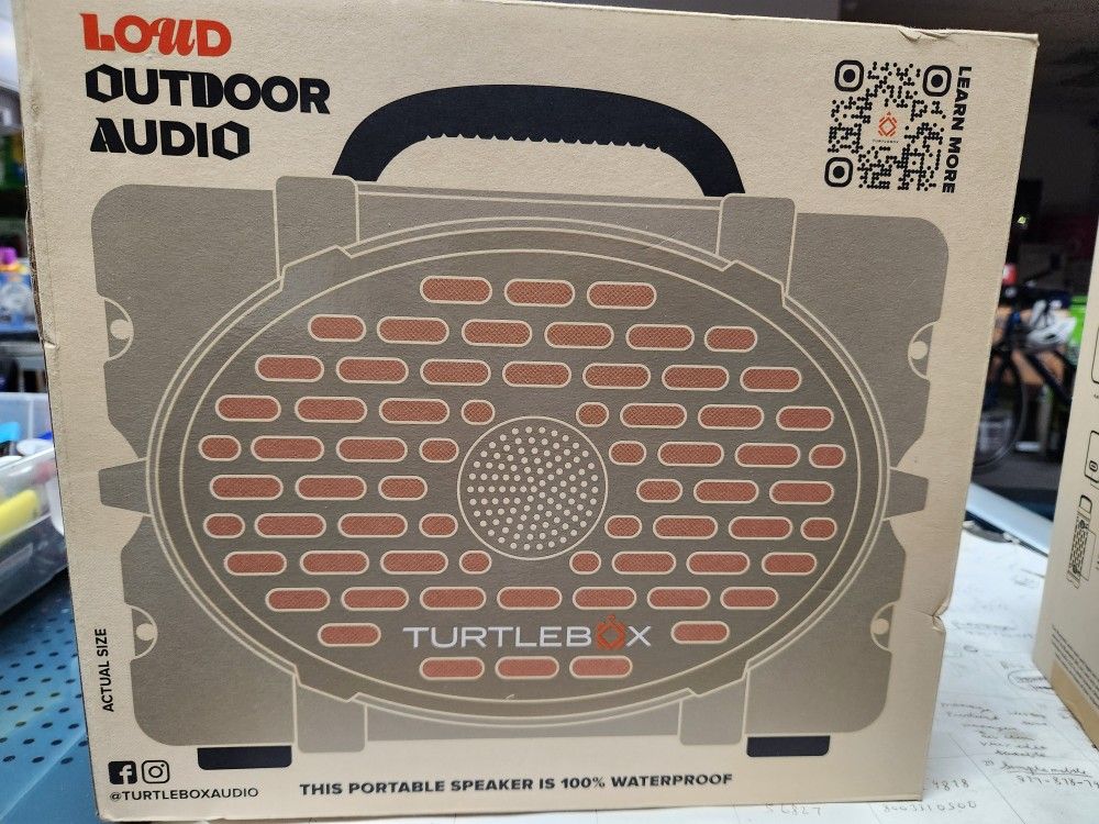 Turtlebox Original Gen 3 Waterproof Speaker. Tan