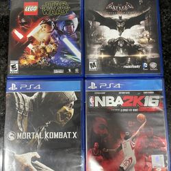 PS4 Video Game Bundle - 4 Games