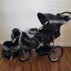 Baby Trend Expedition Jogger Stroller And Car Seat With Base ( Price Firm!!)