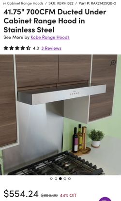 Kobe 41.75” Stove Range Hood