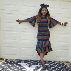 Mermaid Long Dress, African Dress 