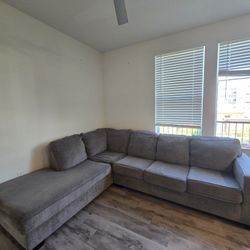 Gray L sectional  Couch. 