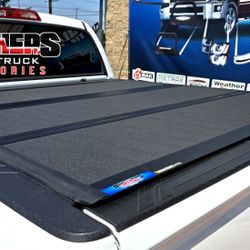 Tonneau Cover Flush Hard Bed Cover Tri-Fold Matte Finish Tapaderas Al Raz 