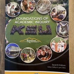 KSU Foundations of Academic Inquiry 7th Edition (ISBN (contact info removed)074726) - 2015 - LN