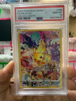 PSA 10 Pikachu Full Art Crown Zenith 160/159