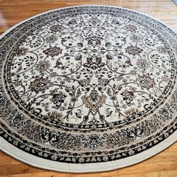 Unique Loom Kashan Collection Round Rug