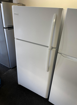 Frigidaire Top Freezer Fridge – White, Ice Maker Ready