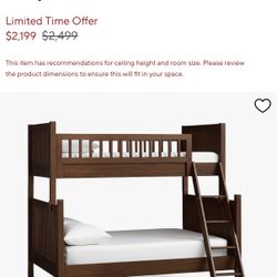 Pottery Barn Bunkbed - Twin / Full
