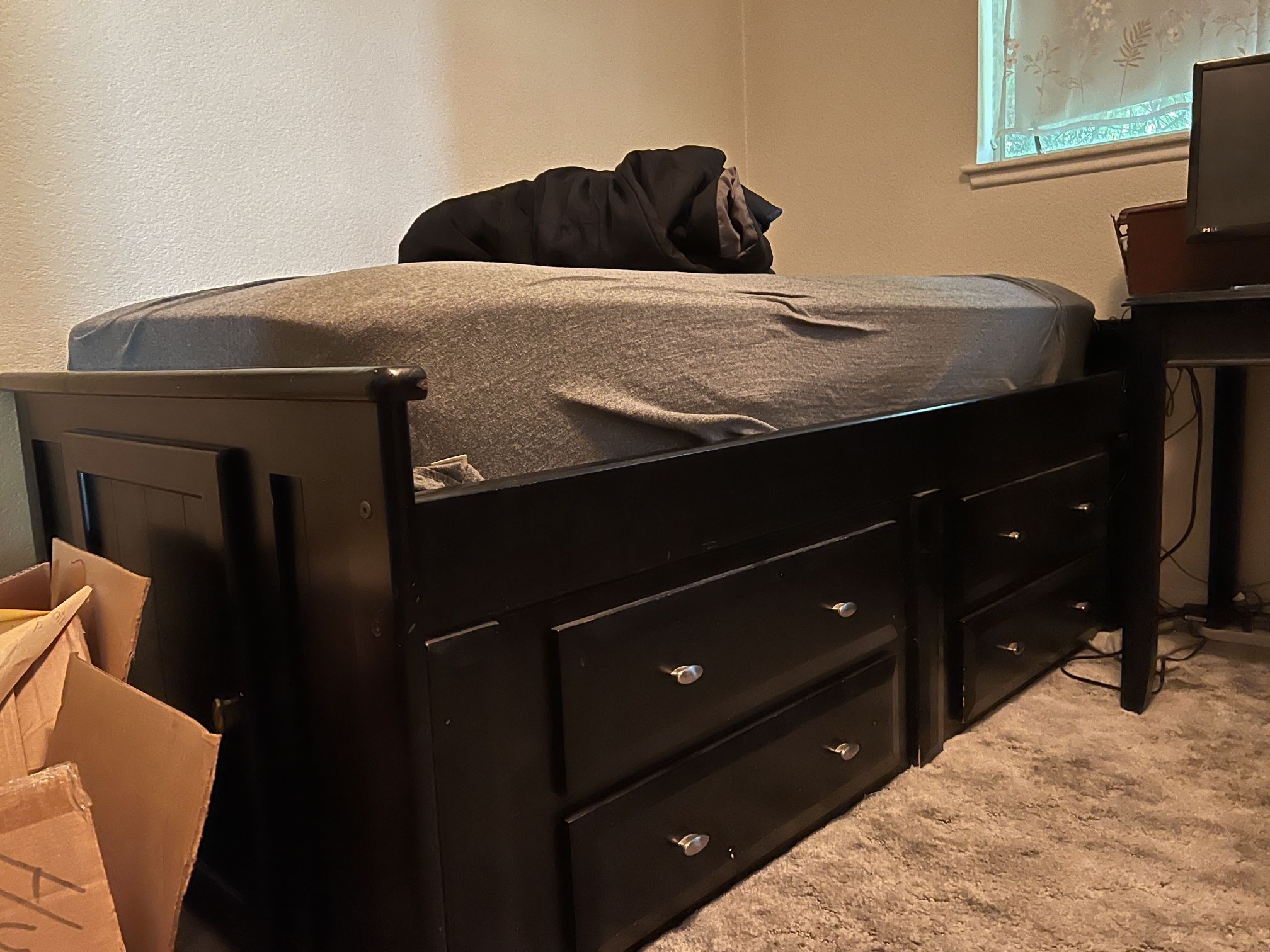 Twin Bed Frame Built In Storage