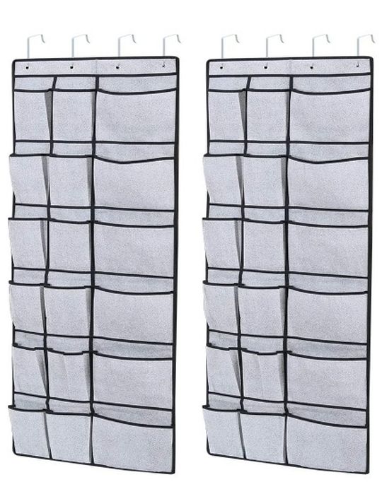 2x Over The Door Shoe Organizer Hanging Shoe Holder