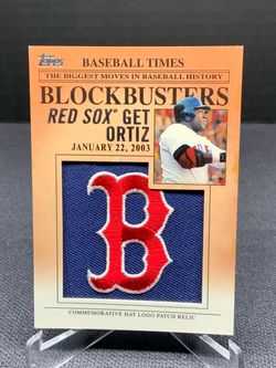 2012 Topps Update Series Blockbusters Hat Logo Patch David Ortiz #BP-20