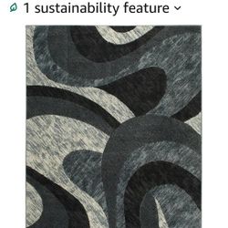 5'3" X 7'2" Brand New Rug Grey/Ivory