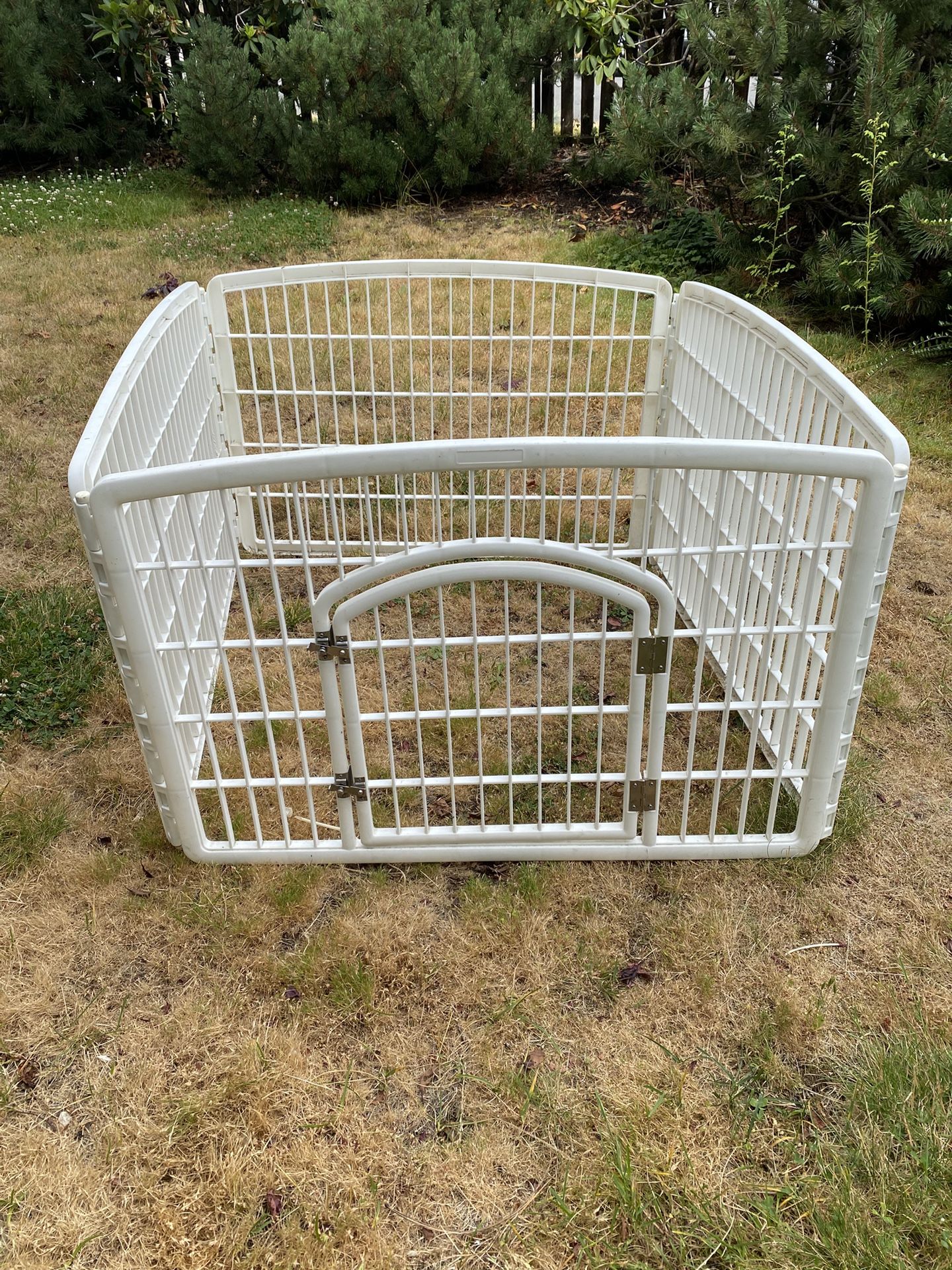 4 Panel Plastic Exercise Pen with Door, 35.1" L X 35.1" W X 24" H