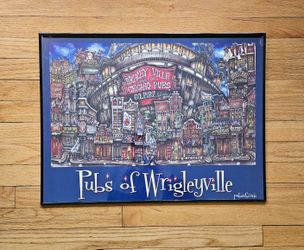 Pubs Of Wrigleyville Framed Poster 24”x18” Chicago Cubs!