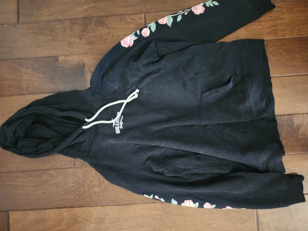 Hollister Rose Print Hoodie Size Medium