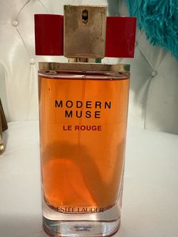 Rare and discontinued Estée Lauder Modern Muse Le Rouge Eau de Parfum in the full-size 3.4 oz/100 mL