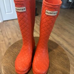 Hunter Original Big Sea Dragon Texture Kids Rain Boots