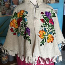 Mexican Embroidered Shawl