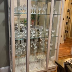 Curio Cabinet With All Glasses Very Beautiful
