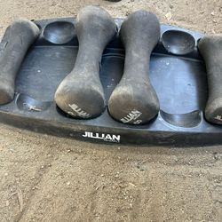 8 pound hand weights & 3 pound weights 