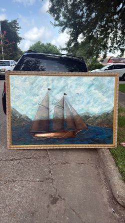 Hermoso cuadro de pintura hecha a mano
