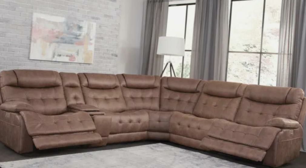 6-Piece Dual-Power Reclining Sectional - New in Boxes