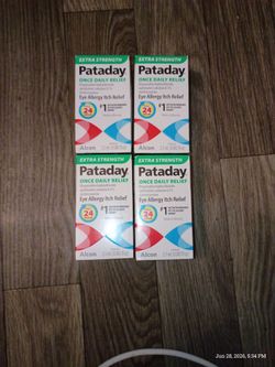4 pack Pataday eye allergy itch relief