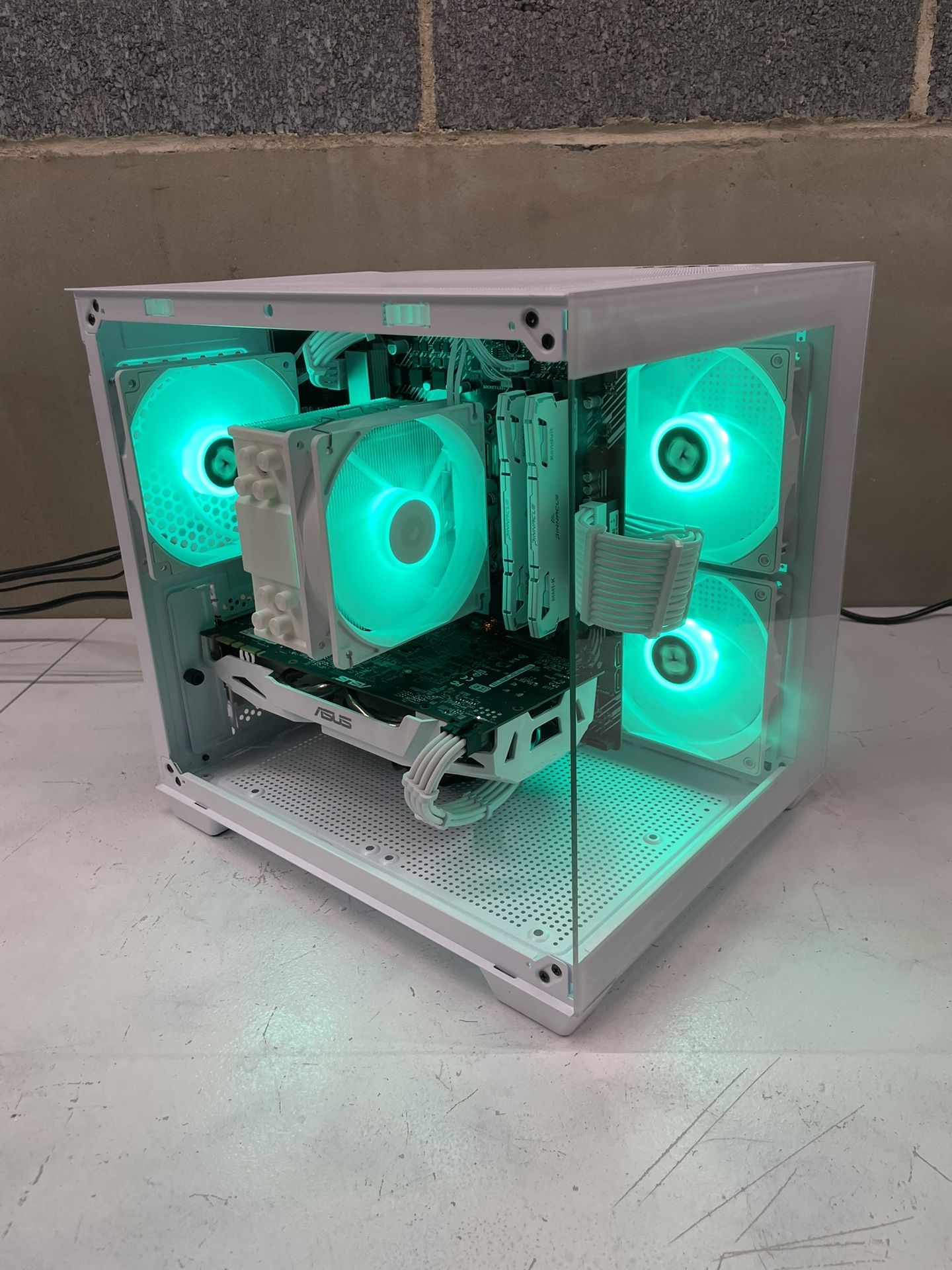 White RGB Gaming PC Computer Desktop