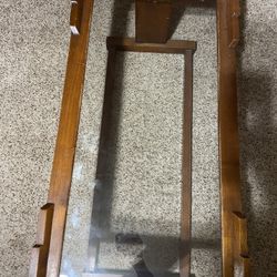 Coffee table with glass