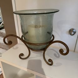 Gold Hurricane Candle 