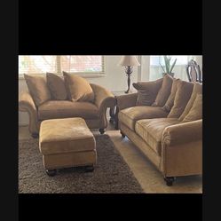 Love Seat And Ottoman