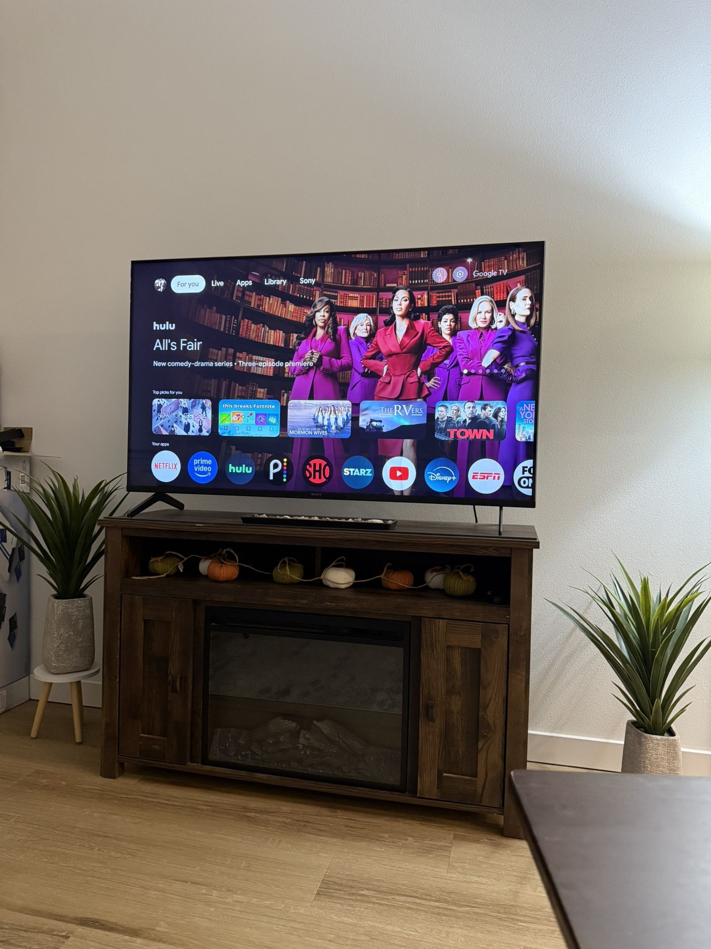 Sony 55” TV w/ Entertainment Center 