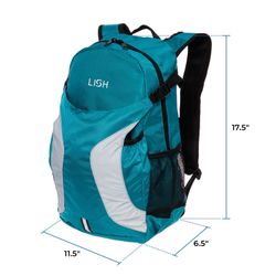 Lish Vitality Water Resistant Lightweight Cycling Daypack Backpack (Aqua)