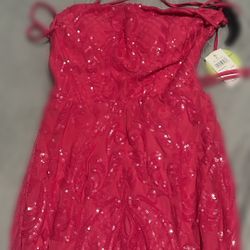 pink sequin dress