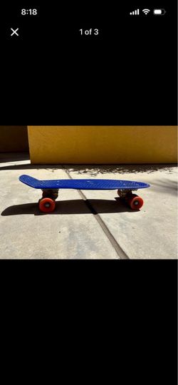 Blue/orange Penny board